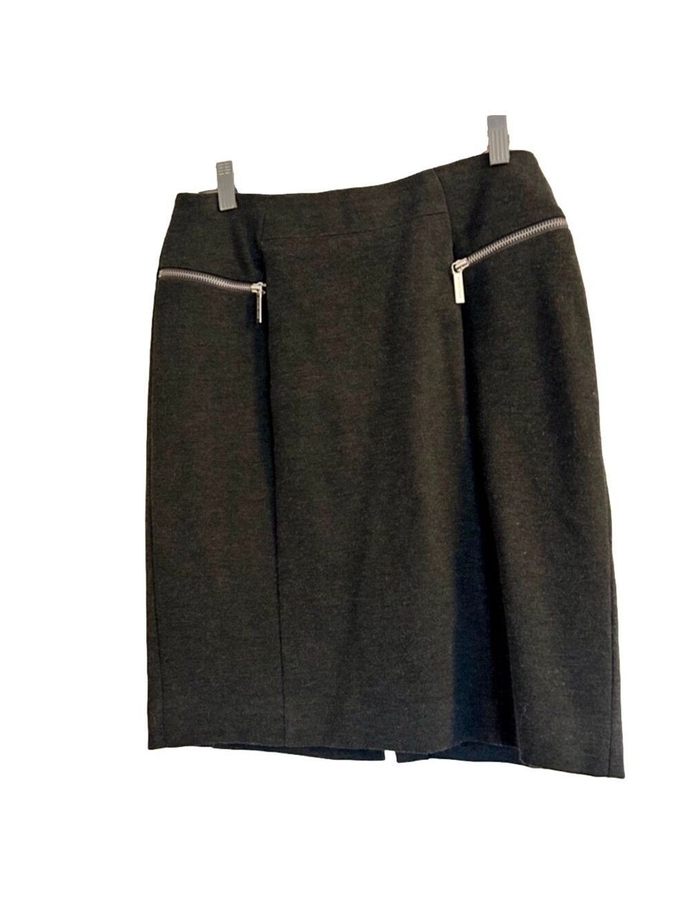 Michael Kors Dark Gray Zip Pocket Pencil Skirt Size 6